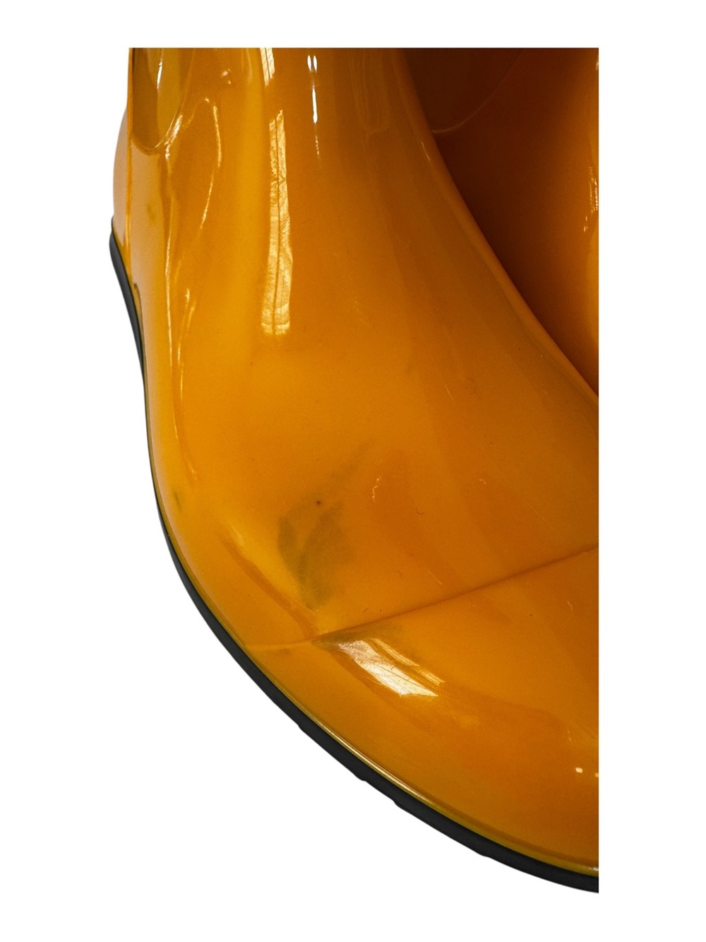 UGG Sienna Rain Boots Yellow Gloss Waterproof Rubber Calf Sz 9 - Picture 7 of 12